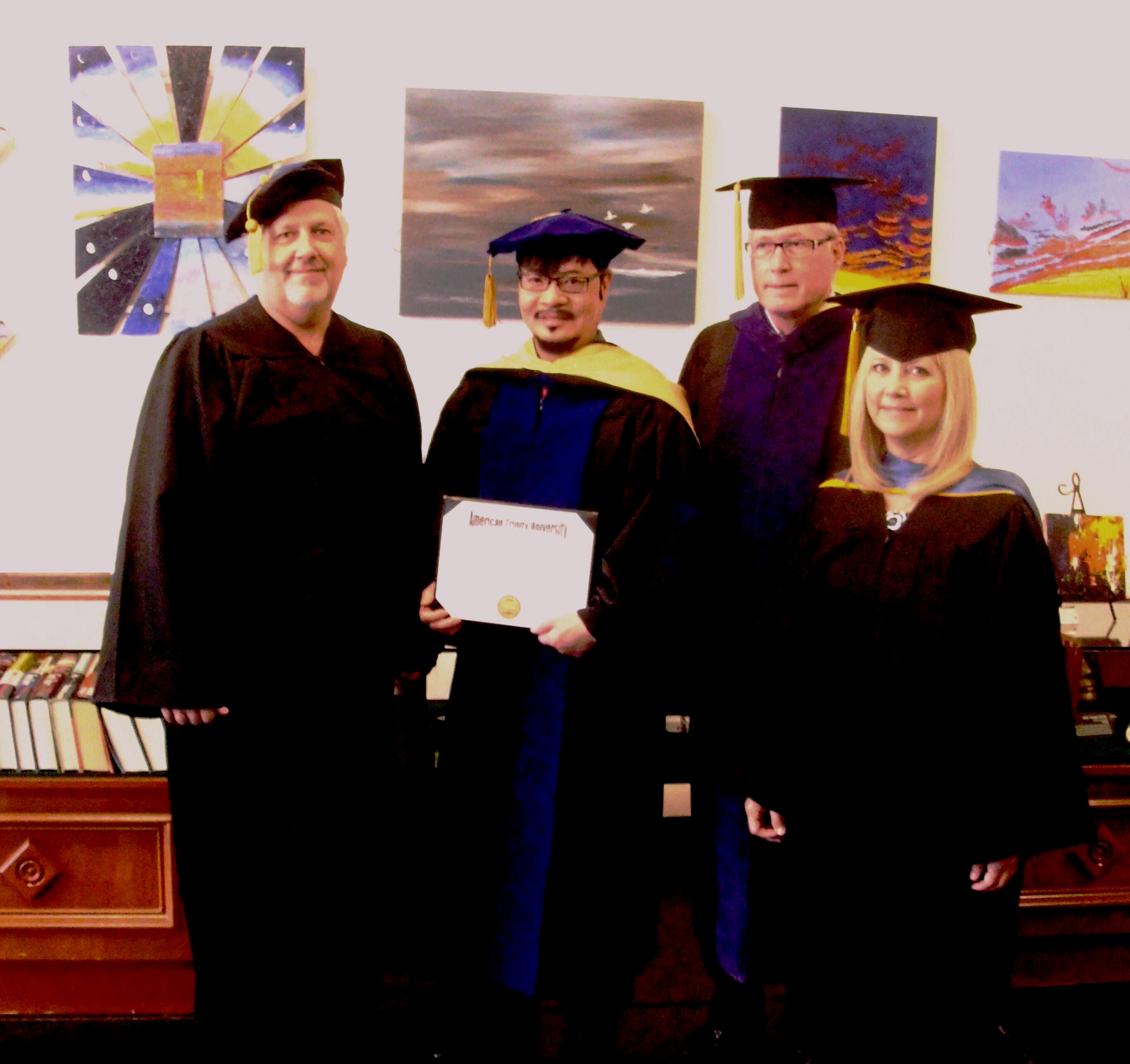 Graduation Ceremony OnCampus for Dr. Henry Oh American Trinity