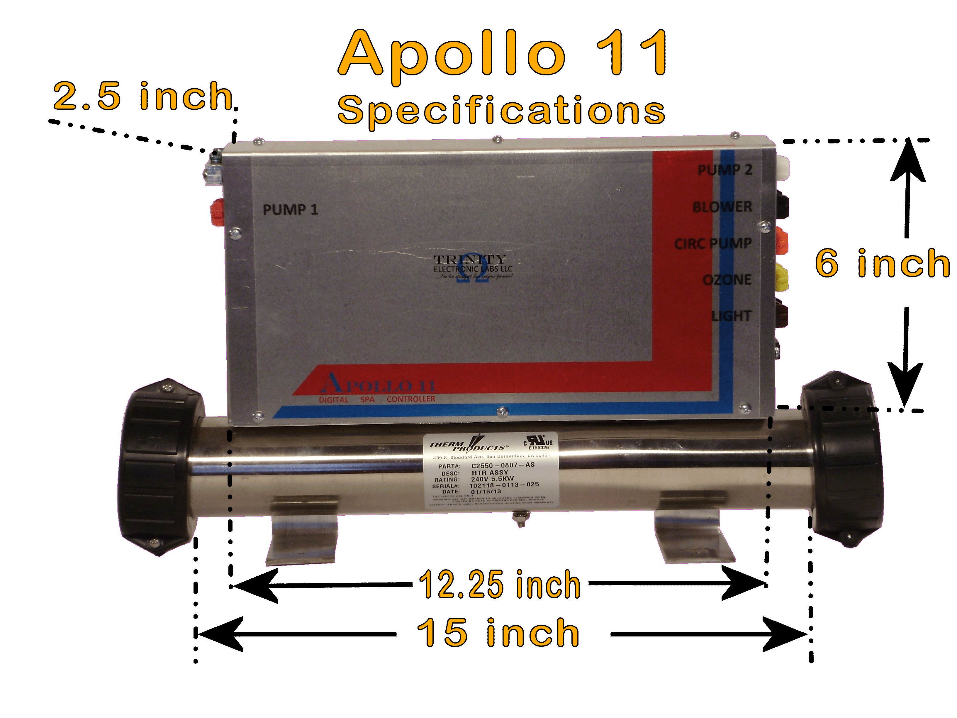 Apollo 11 VC Spa Pack Replacement Hot Tub Control Panel