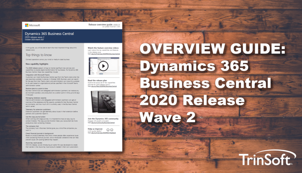 Dynamics 365 Business Central 2020 Release Wave 2