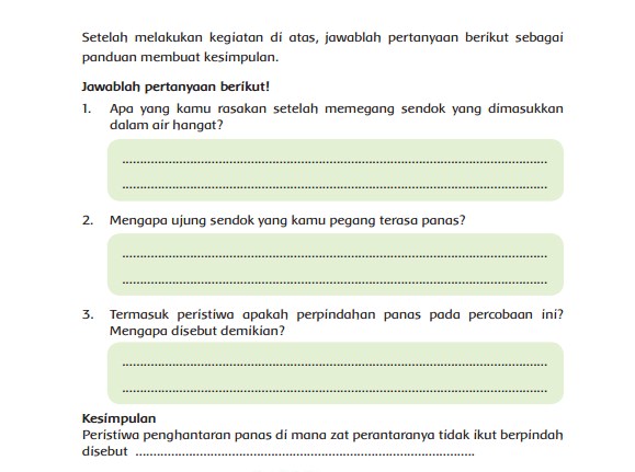 termasuk peristiwa apakah perpindahan panas pada percobaan ini? Soal Sbo Tv 12 Januari 2021 Kelas 1 2 3 4 5 6 Jawaban