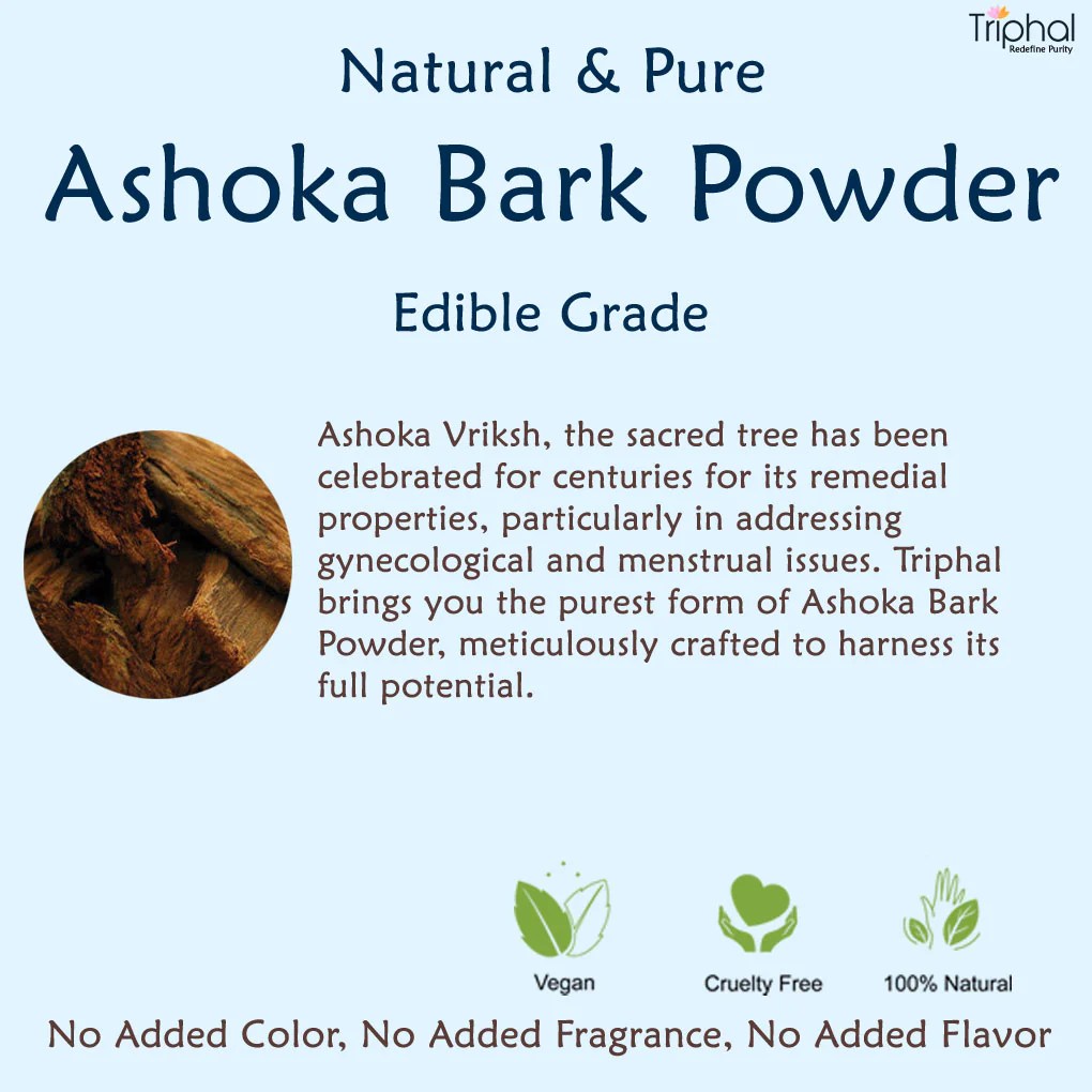 Ashoka Bark Powder Ashok Chhaal Churna Pure & Natural Triphal