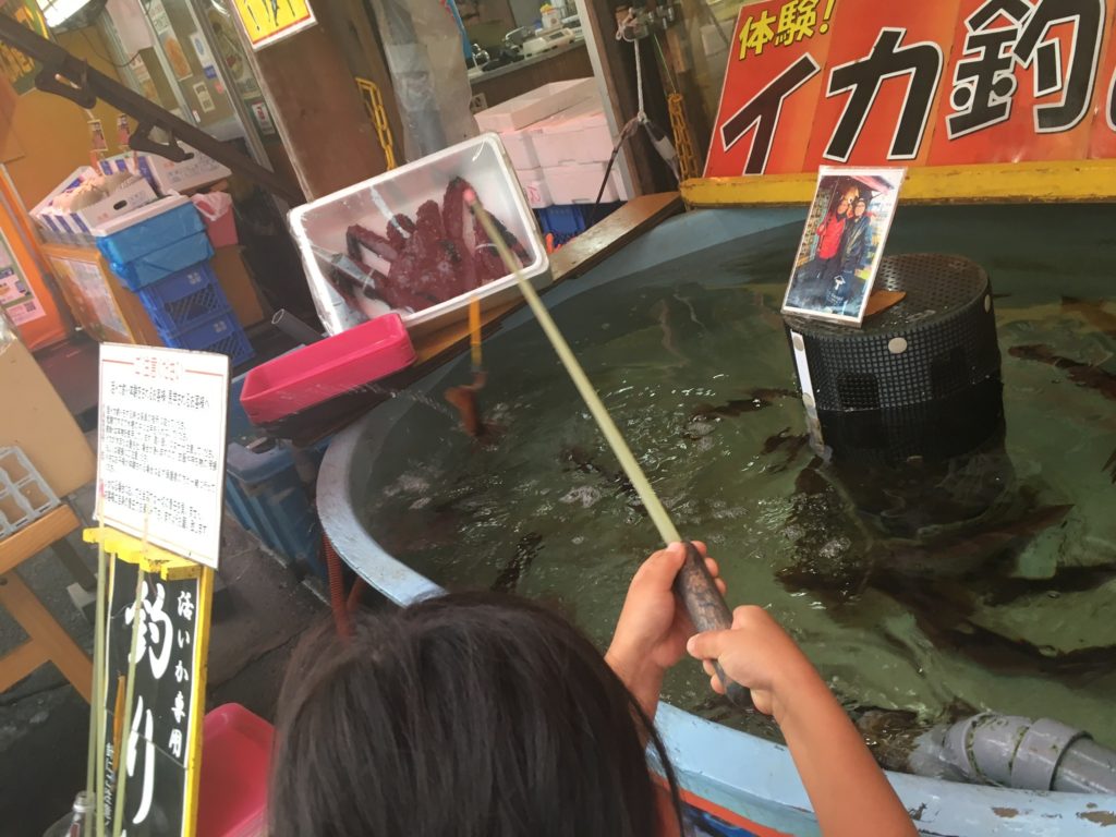 函館朝市2：イカ釣り！活きつくり、函館朝市最高！｜日本一周6日目(2/3) Trip around Japan!! 日本一周車中泊の旅