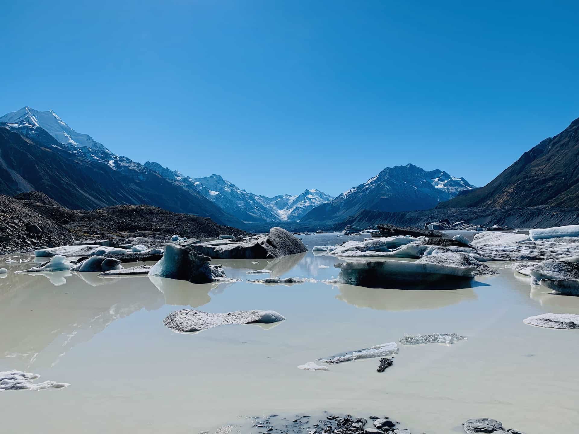 Blue Lakes and Tasman Glacier View Track & Tasman Lake Track