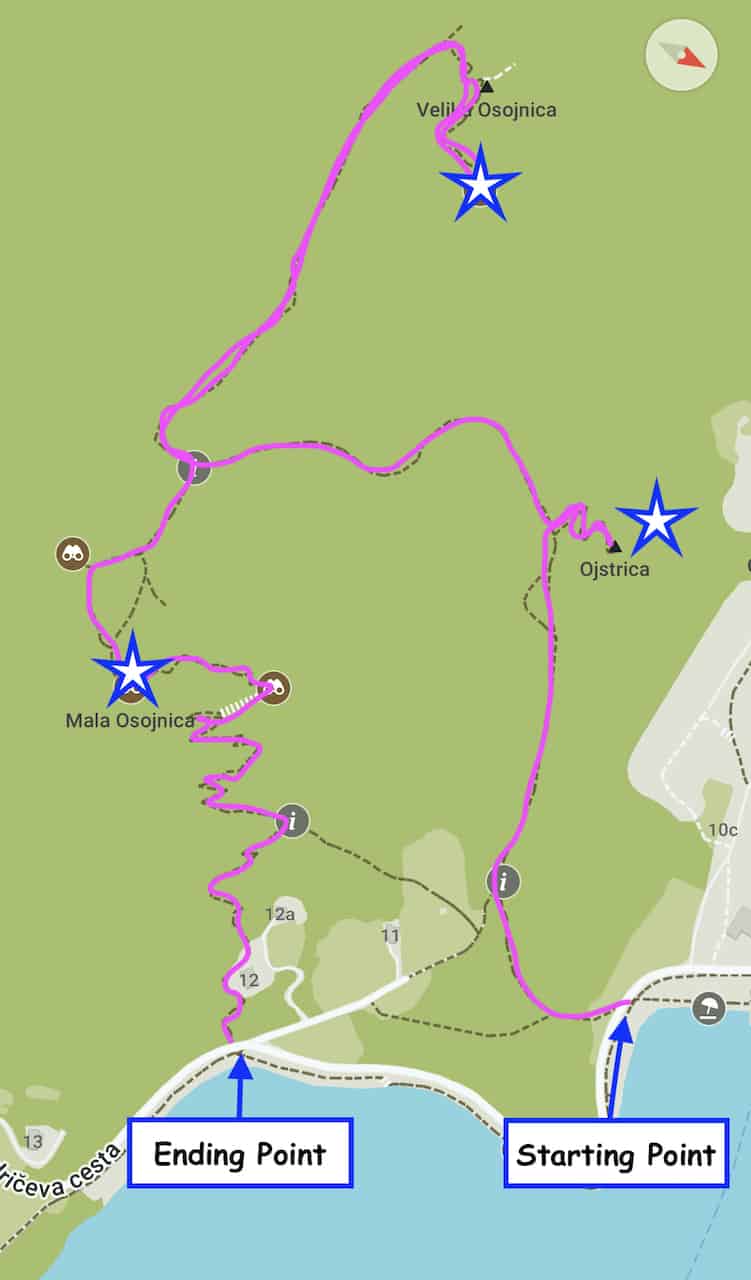 Map Of Lake Bled Hiking Ojstrica & Osojnica Lake Bled Viewpoints Map, Routes, & Tips