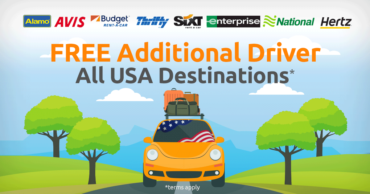 Car Rental Deal USA Free Additional Driver