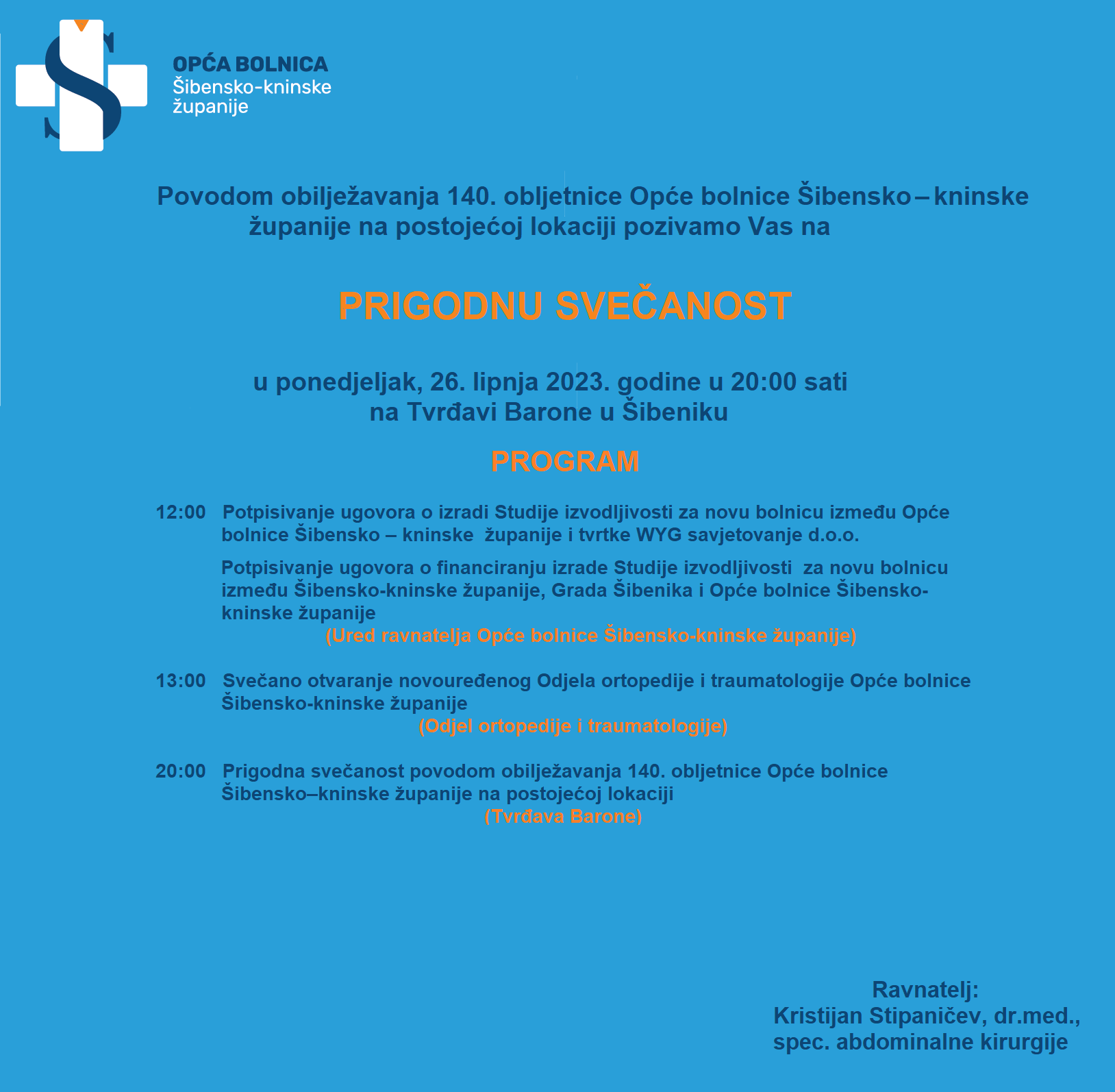 TRIS portal Šibenik 140 godina Šibenske bolnice Taman je vrijeme
