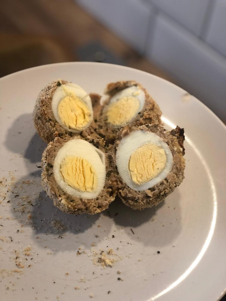 Chicken Sausage Scotch Eggs Tristan Buttle