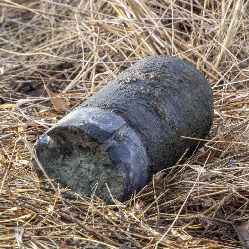 Blast from the Past unexploded artillery shell found on Little Round Top in Gettysburg Tri