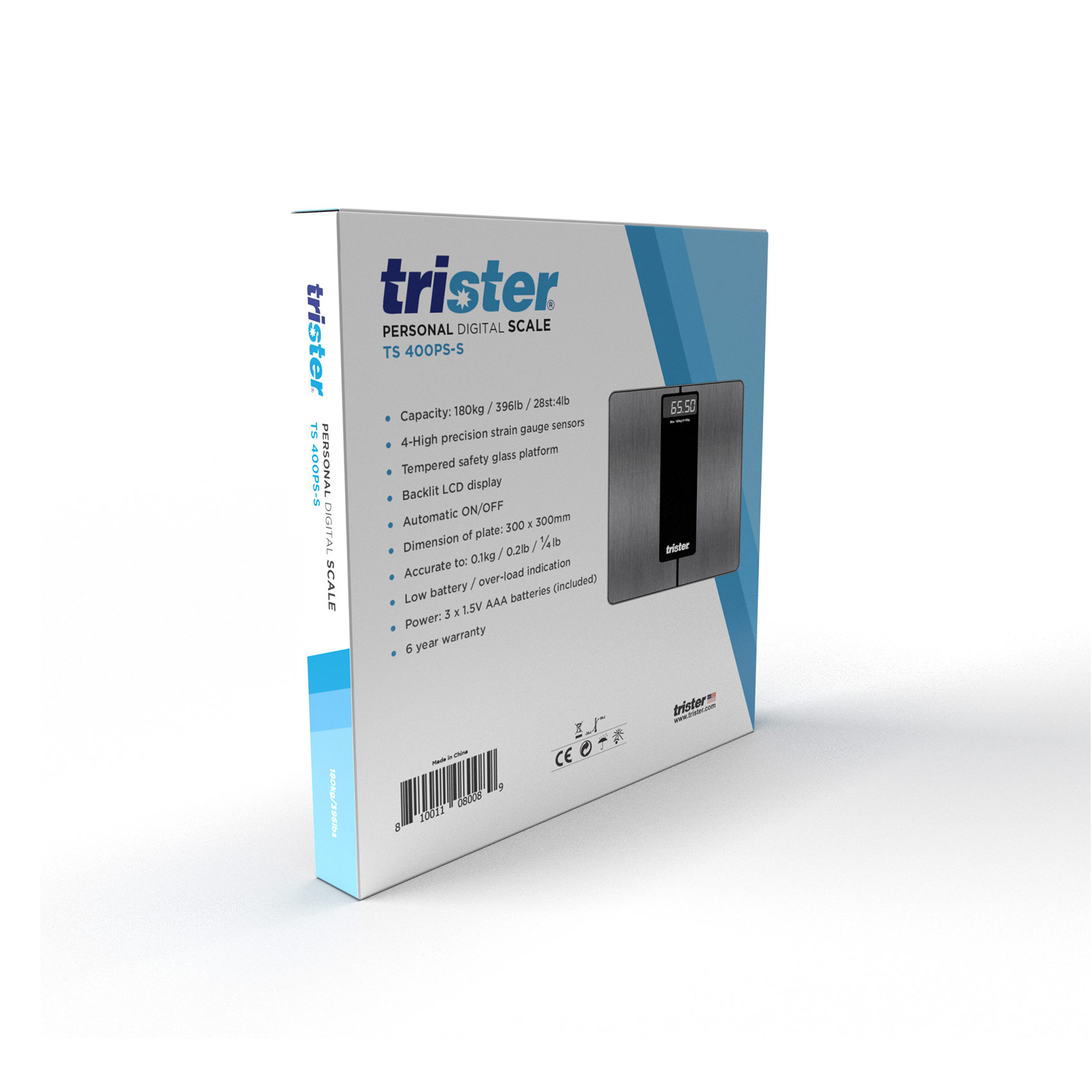 Trister Digital Personal Weighing Scale 180Kg TS400PSS Trister