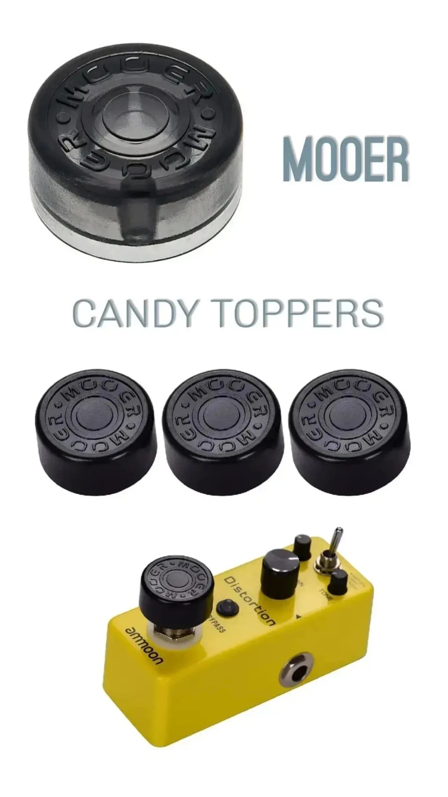 Pack de 5 Candy Toppers Mooer para pedales Tritono