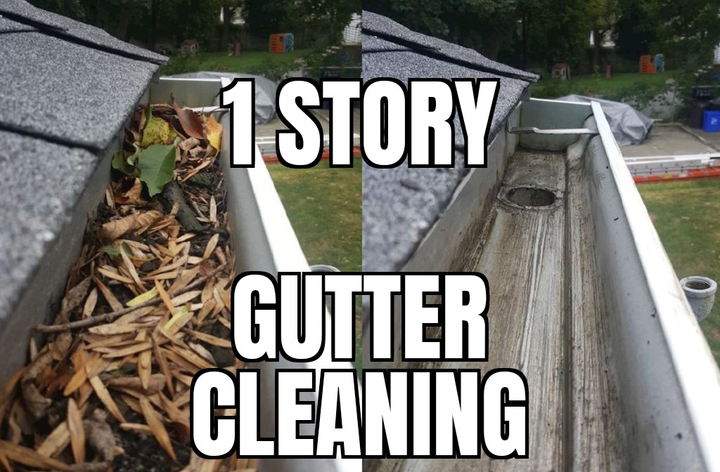 1 Story Gutter Cleaning Window Cleaning, Gutter Cleaning, and