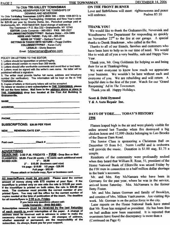 Ye Olde TriValley Townsman