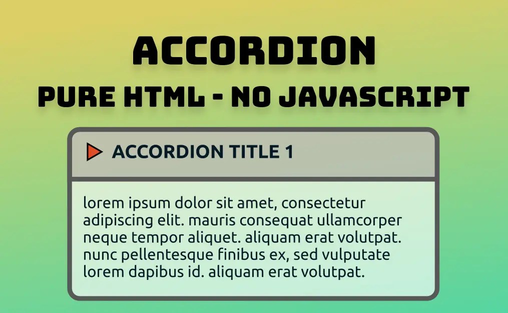 Creating an Accordion with Pure HTML No Javascript ui pencil