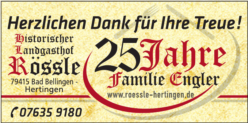 Landgasthof Rössle in Hertingen Steakspezialitäten