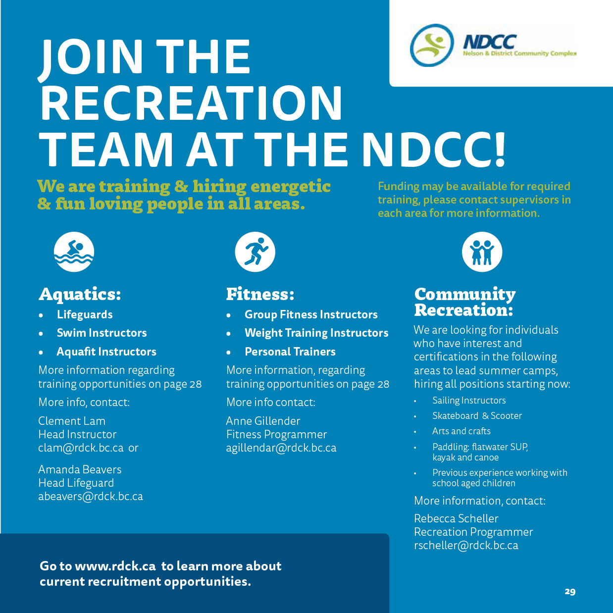 RDCK Leisure Guides Dan Trobak Communications Designer