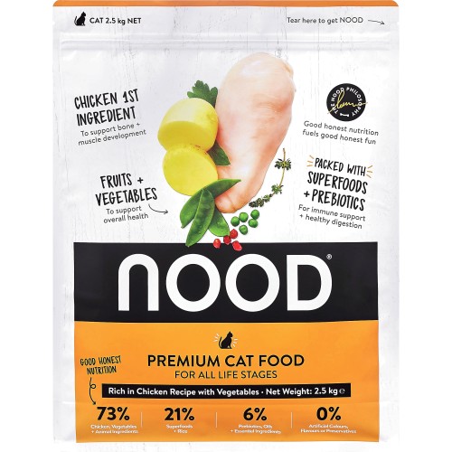 Nood Dry Cat Food Chicken With Vegetables (2.5kg) Compare Prices