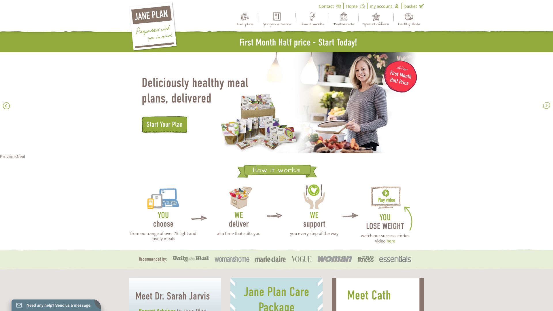 Jane Plan Save £15 Extra + Free Delivery Discount Promotional Code