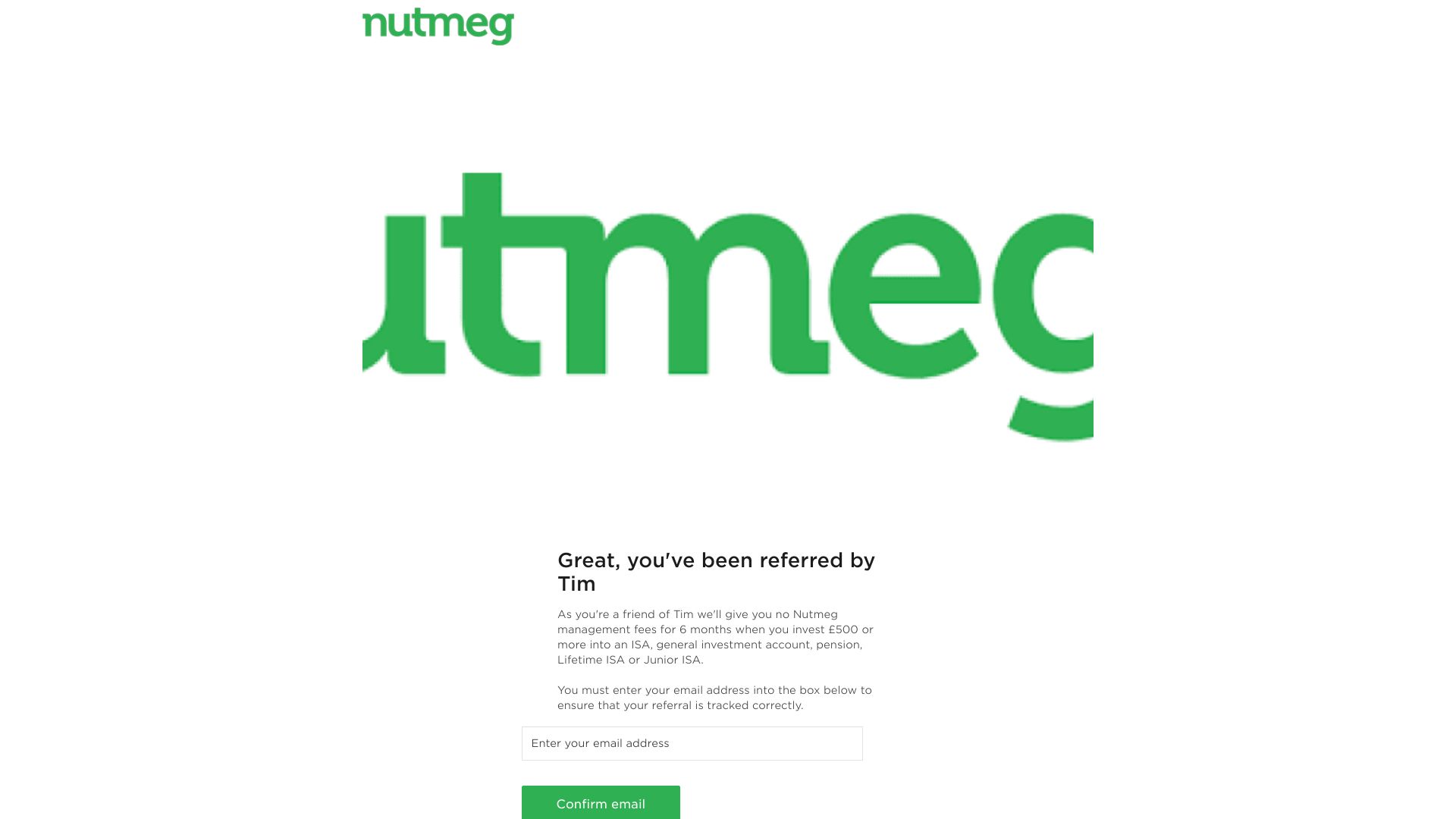 Nutmeg £100 cash + 6 Months FREE Refer a Friend Discount Code