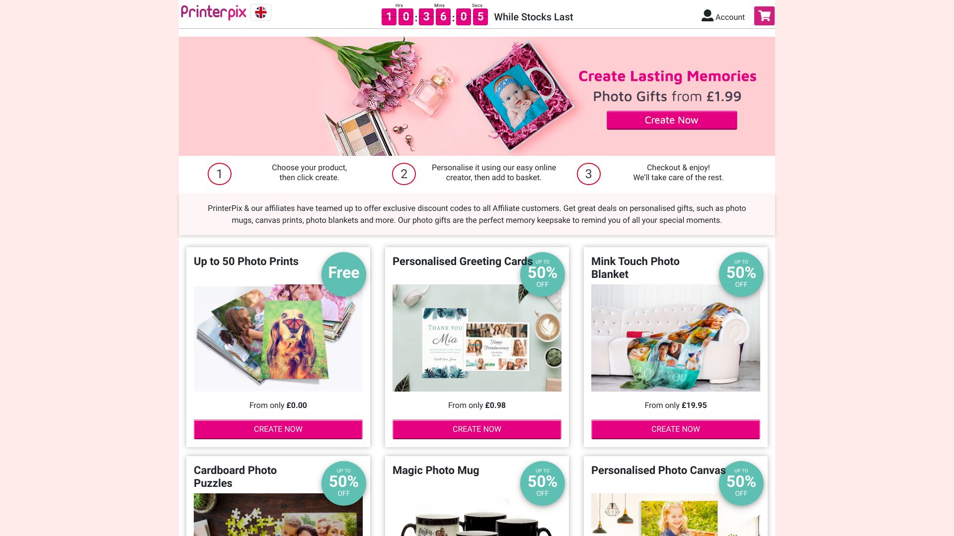 50 PrinterPix Voucher Code