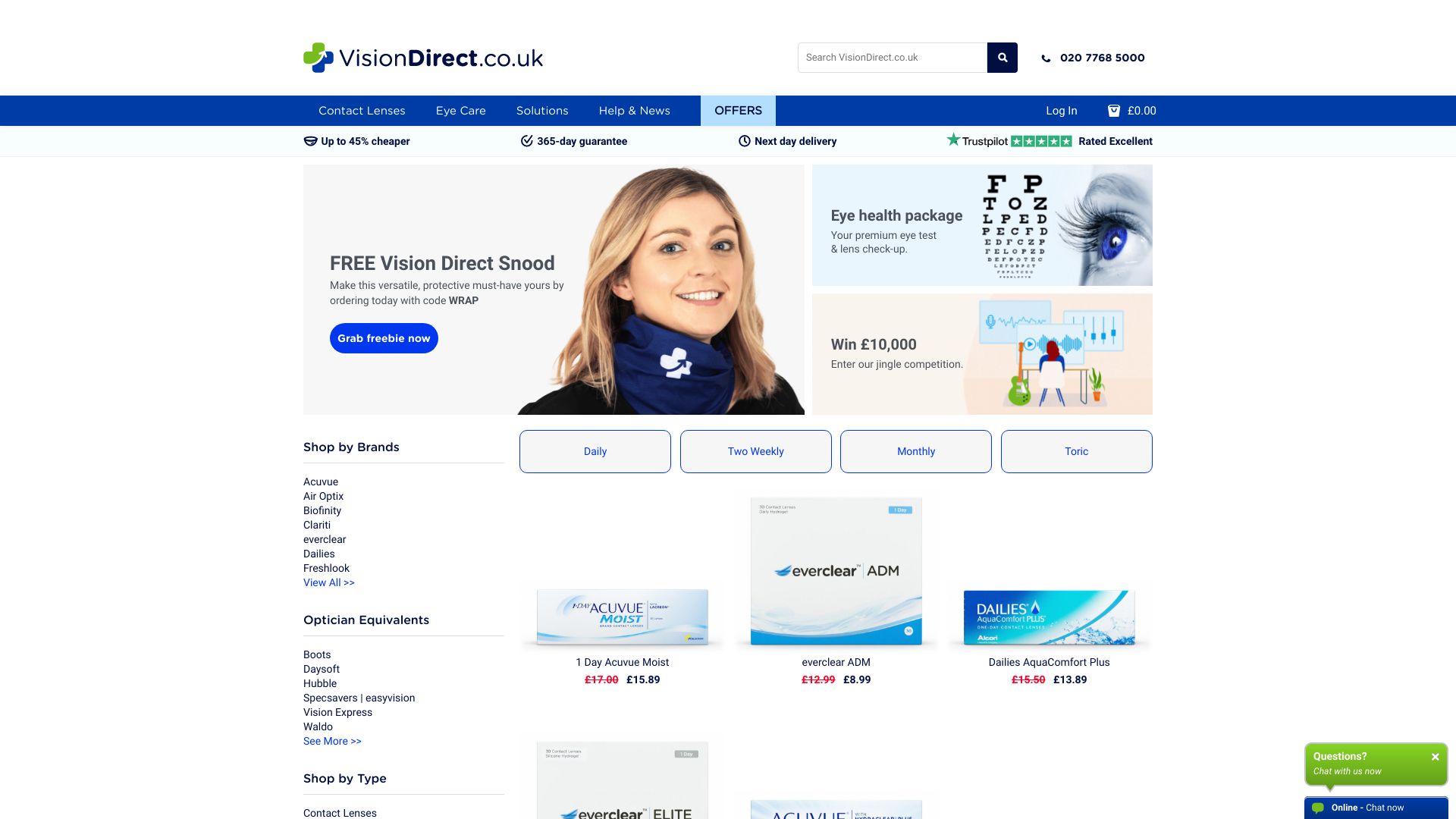 Vision Direct UK 10 Off Promo Voucher Code Discount