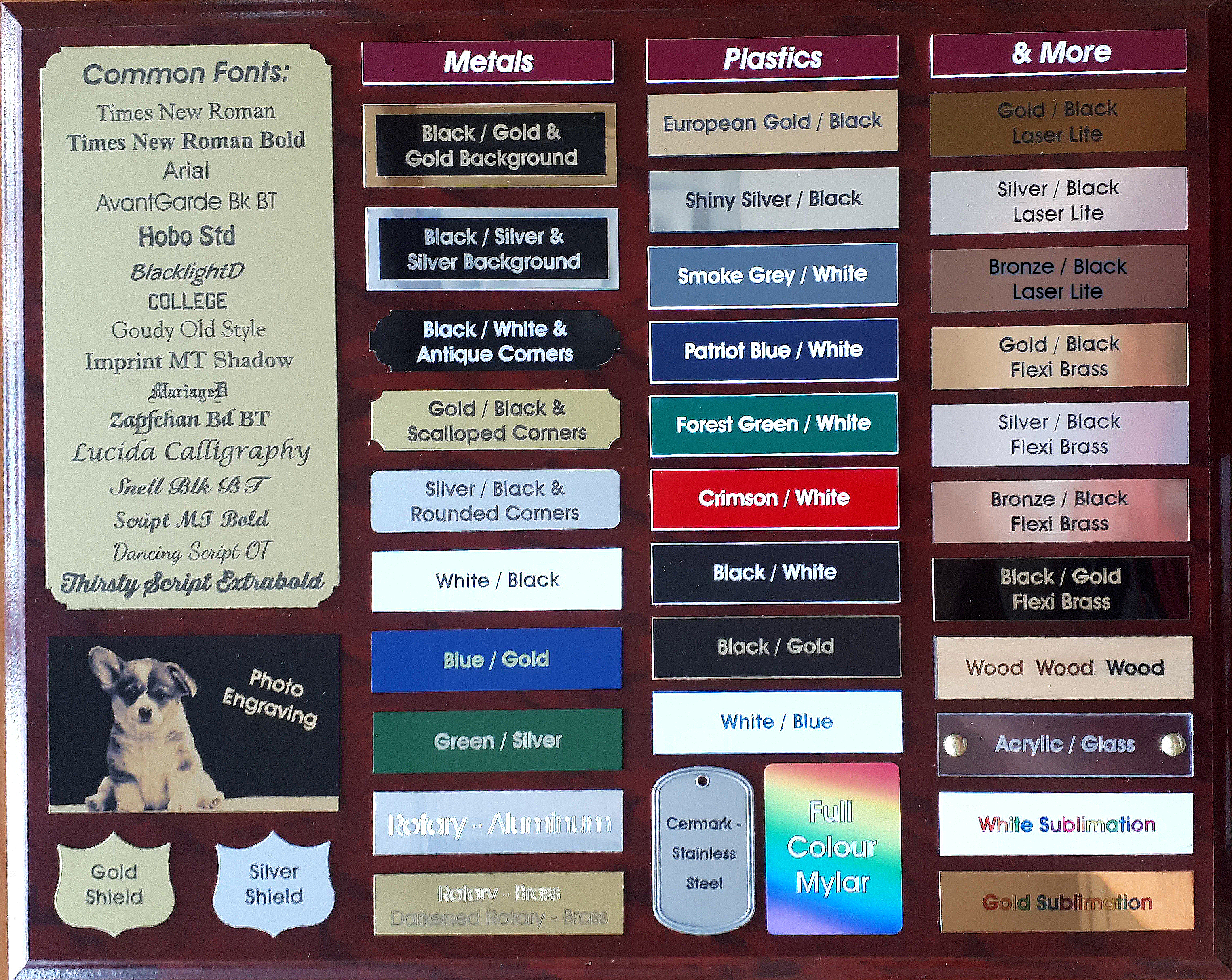 Specialty Trophies and Engraving, Kingston ON, Embroidery and Promotions