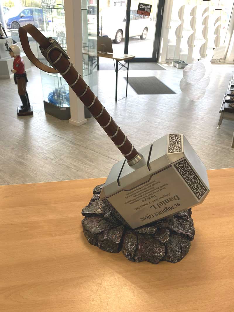 Thor Hammer Steel Weight 10 LBS Trophy Center Sandra Kulbick & J.R. Kulbick Only in