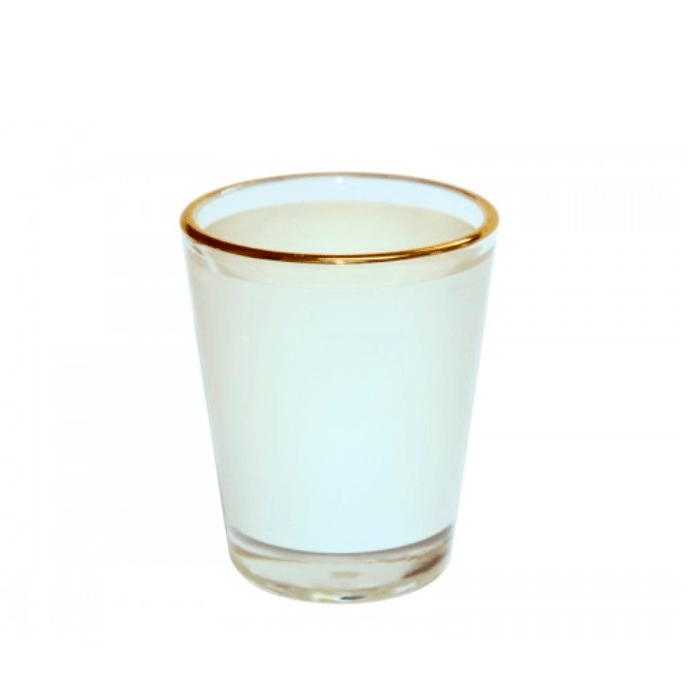 Shot Glass with Gold Rim Tropical Graphics Business Supply