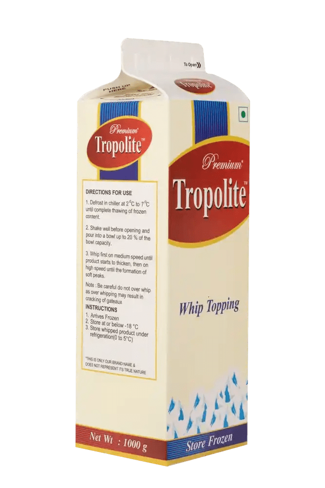 Tropolite Premium NonDairy Whipping Cream Bakery Product