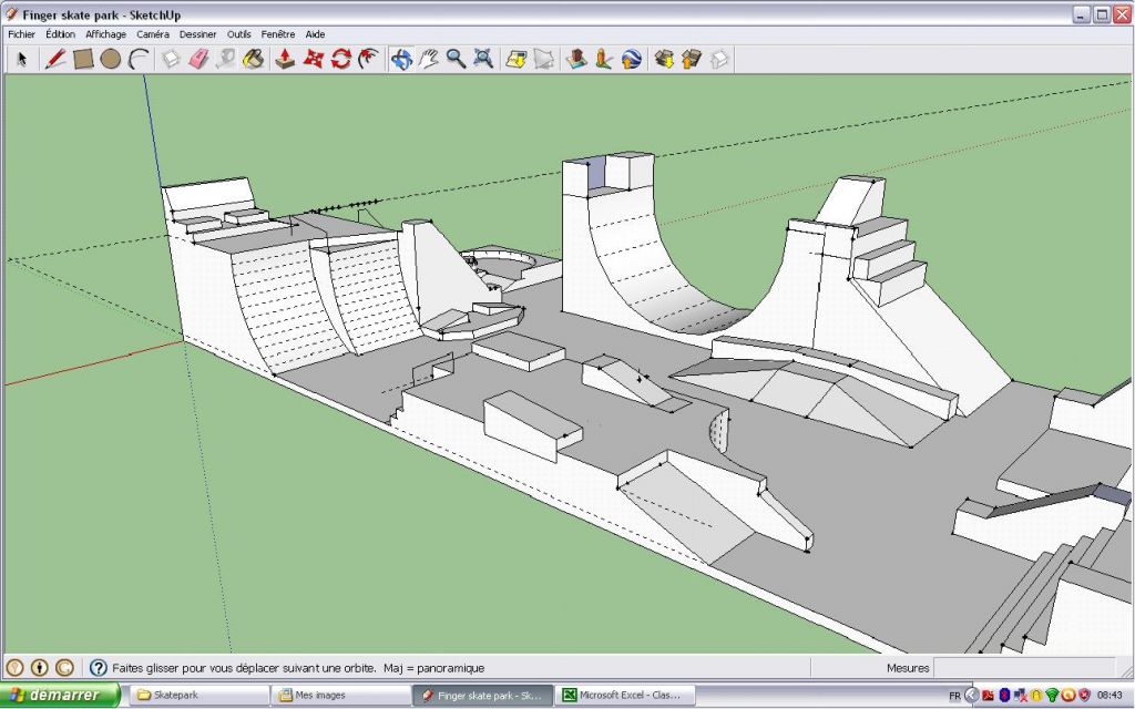 Forum TrotiRider / Finger skatepark (sketchup)