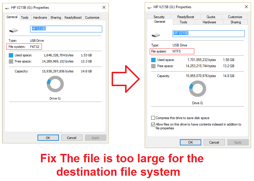 Fix The file is too large for the destination file system Troubleshooter