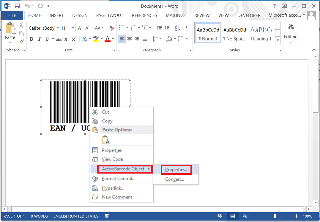 How to Generate Barcode using Microsoft Word Troubleshooter