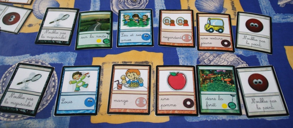 apprendre la grammaire avec des jeux de cartes progression