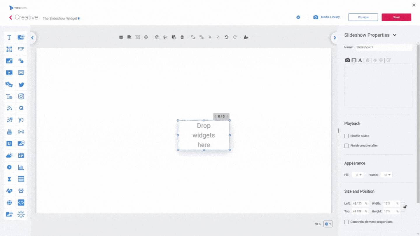 Using The Slideshow Digital Signage Widget On The Studio