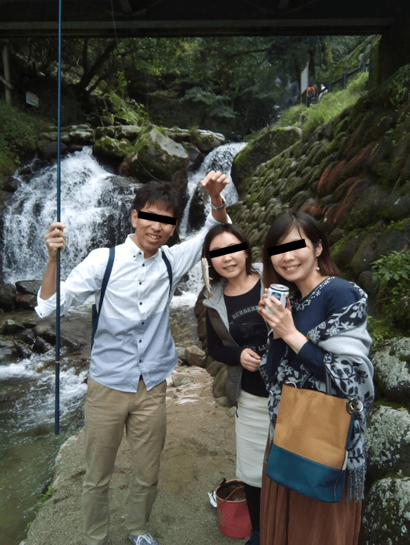 福岡白糸の滝ヤマメ釣り