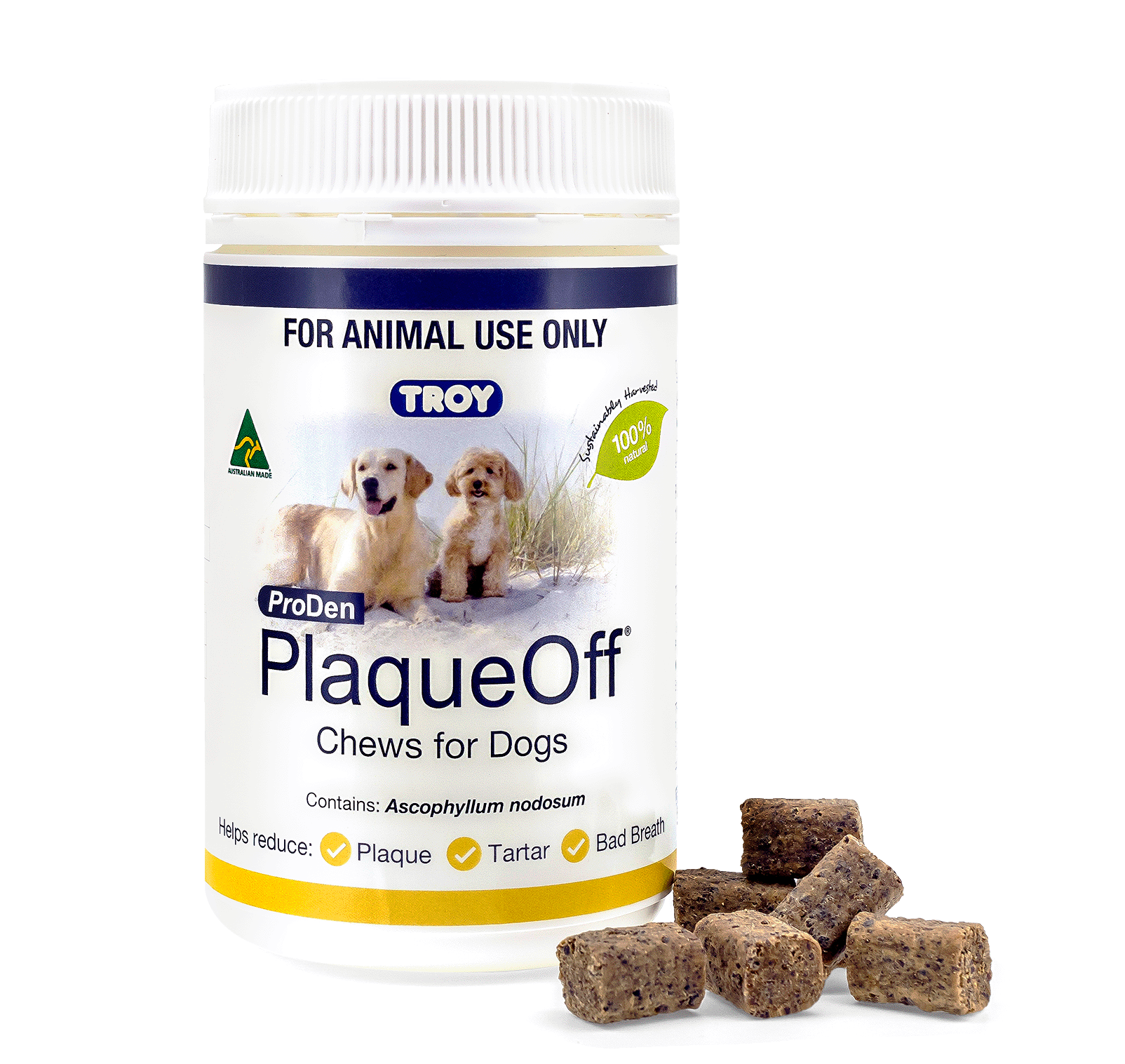 PlaqueOff Chews for Dogs Troy Animal Healthcare Australia