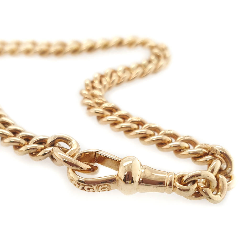 Handmade 9ct Gold Fob Chain Troy O'Brien Fine Jewellery