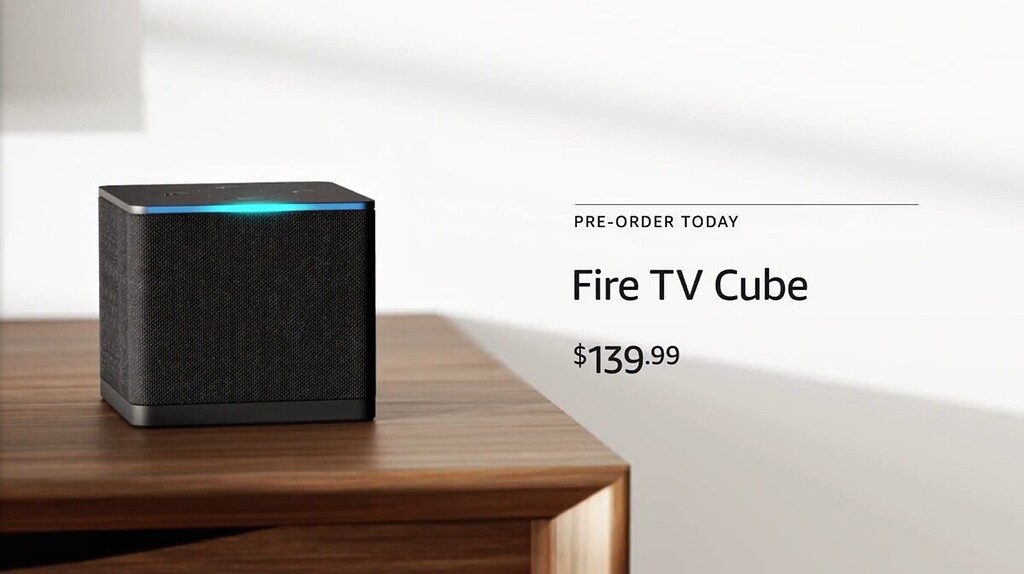 Amazon Fire TV Cube (3rdgen) has a mic, speakers, WiFi 6E, HDMI input