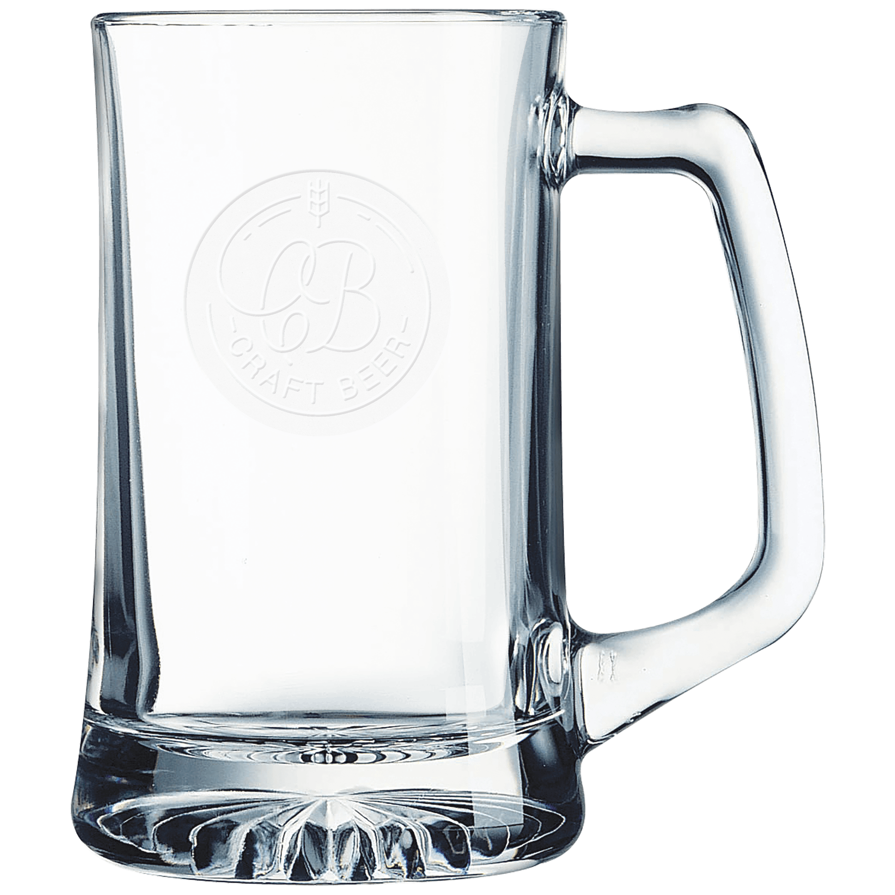 Handled Glass Beer Mug 20 oz The Recognition Place