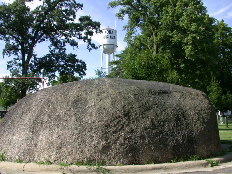 Boulder Park Nora Springs Iowa Glacial Erratic
