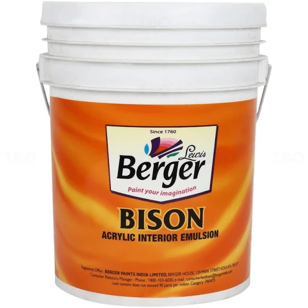 Berger Paints Bison 20 L W1 Base Interior Emulsion Base CLEANING