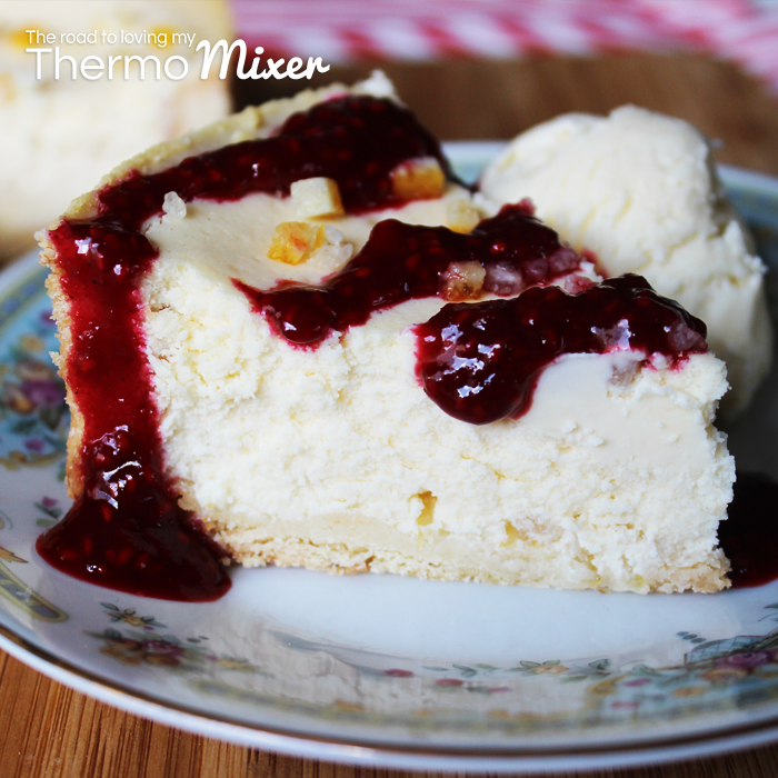 Created with Jamie Baked Lemon Ricotta Cheesecake with Raspberry