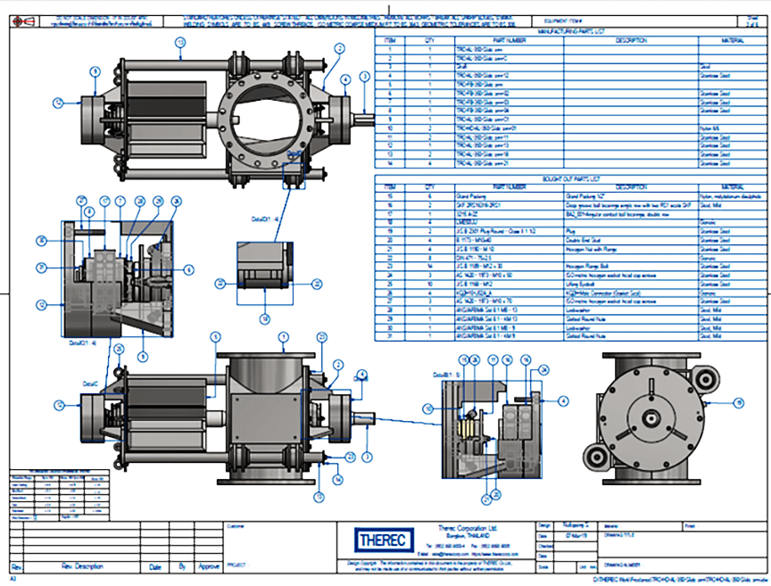Rotary valve : TRC - HD SL Series : โรตารี่วาล์ว | THEREC CORPORATION