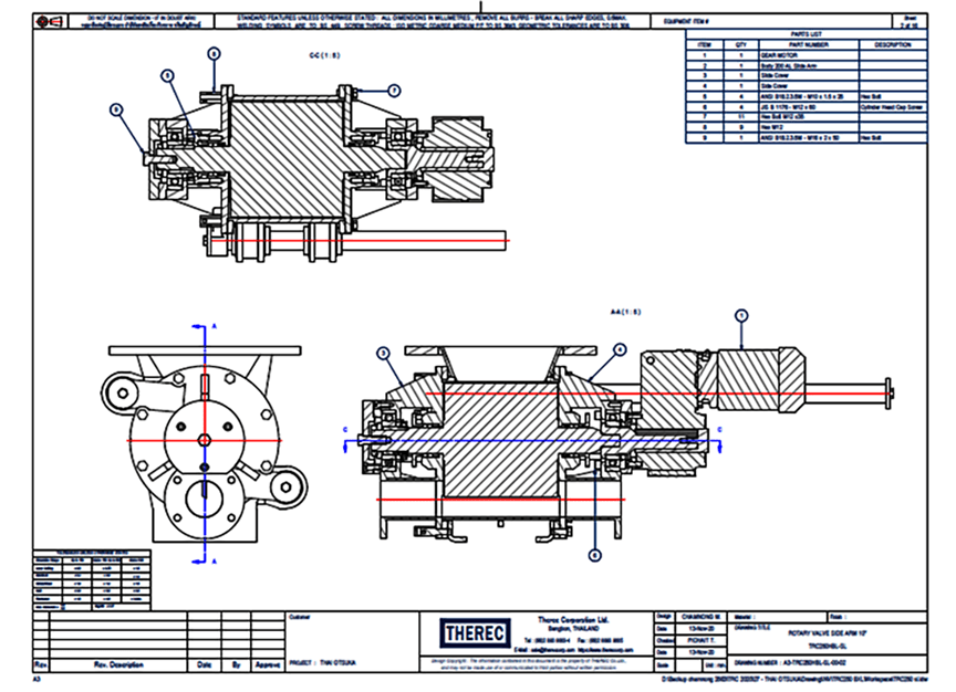 Rotary Valve TRC - CP Series : โรตารี่วาล์ว | THEREC CORPORATION LTD