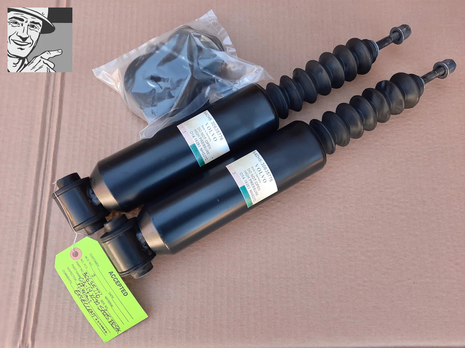 20032014 Volvo XC90 SACHS Self Leveling Rear Shock Absorbers 30635776