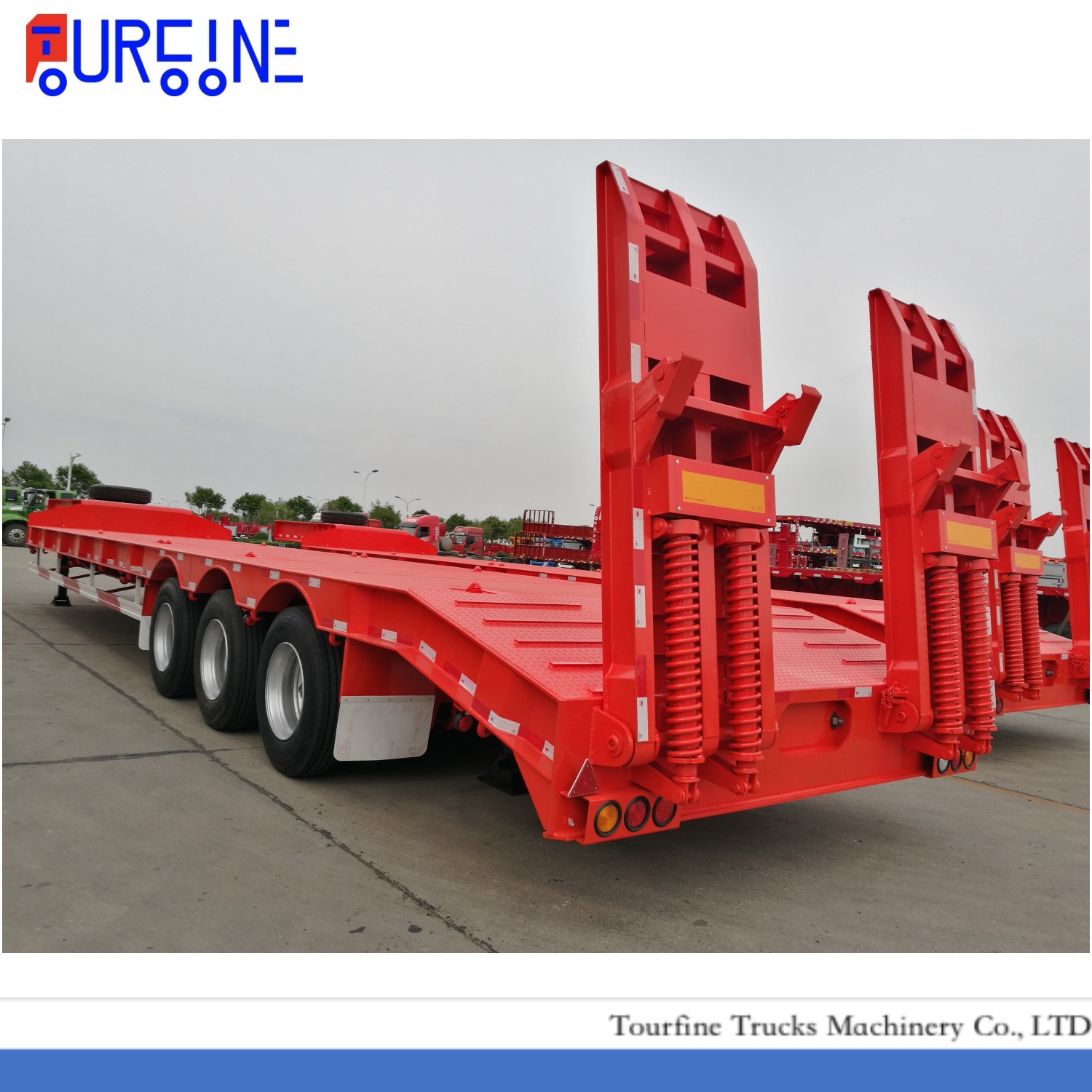 3 axle 70T 80T 100T low boy low bed trailer for sale Tourfine the