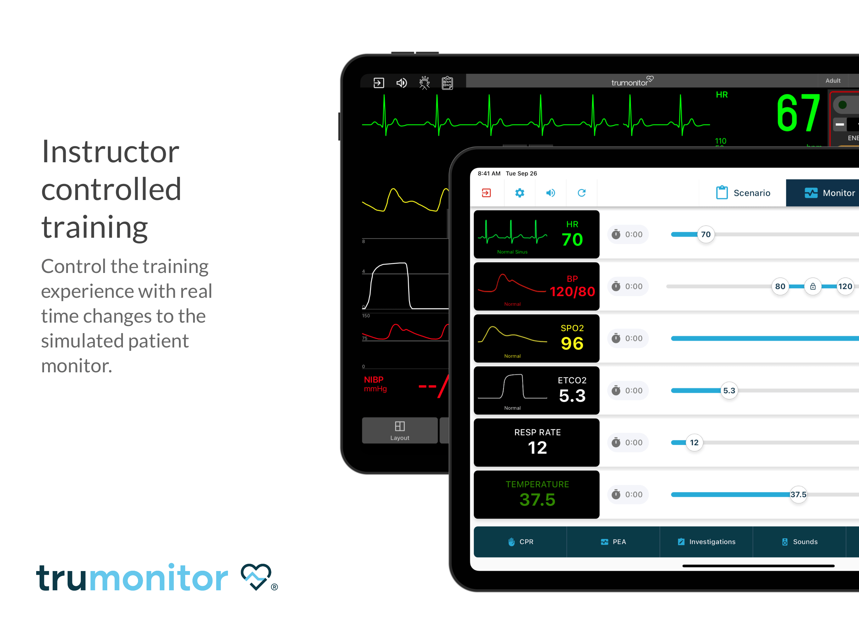 Aplicación Simulador de ECG Aplicación TruMonitor