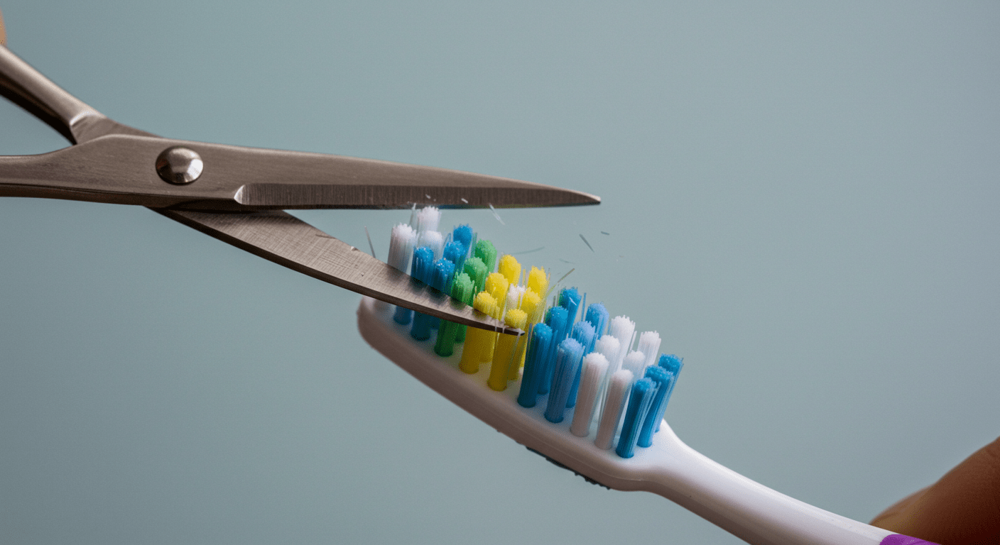 Cut the bristles in half before using your toothbrush the unexpected