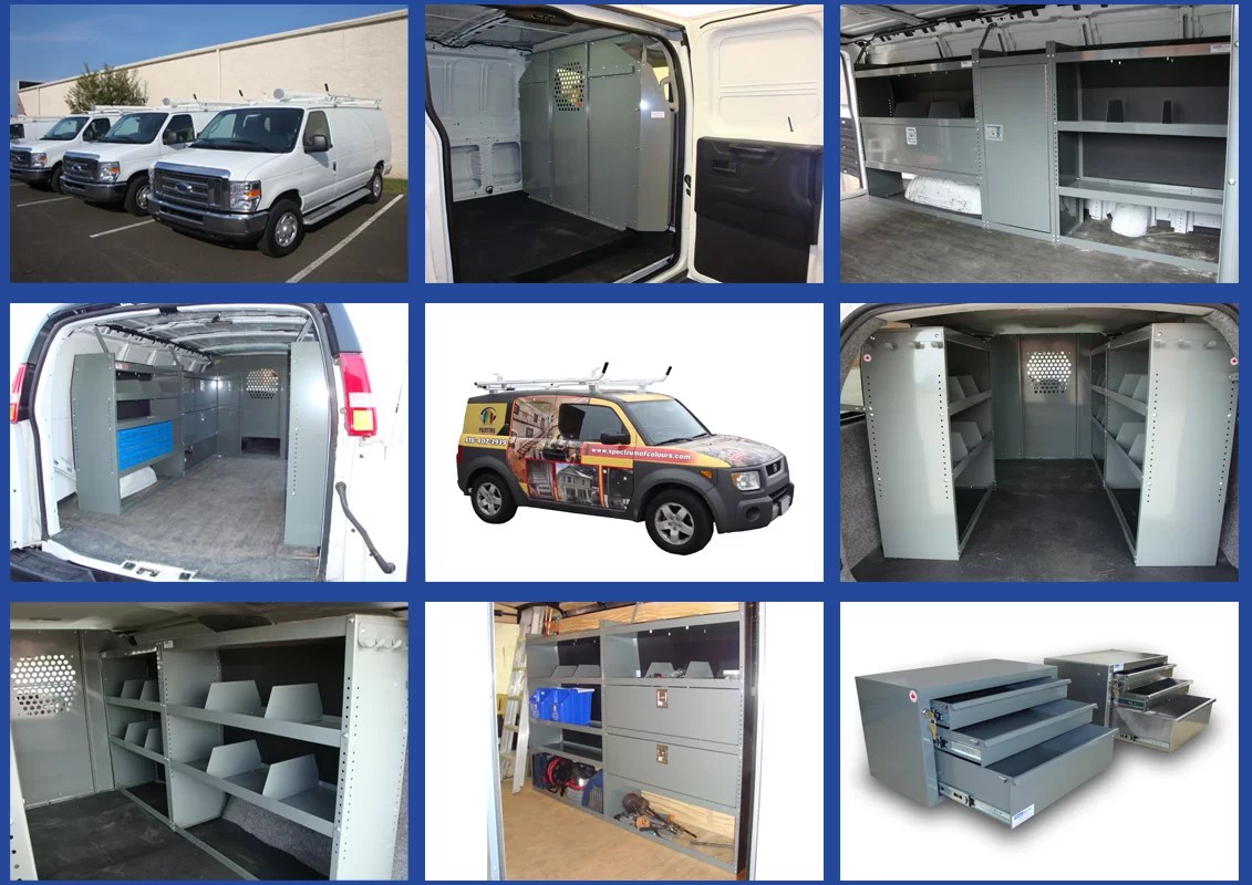 True Racks Cargo Van Equipment, Van Shelving, Ladder racks