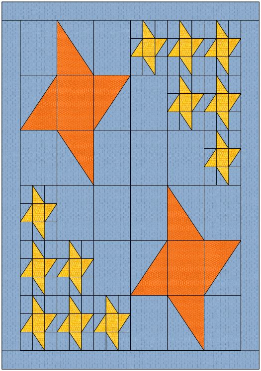 Clusters digital quilt pattern True Blue Quilts