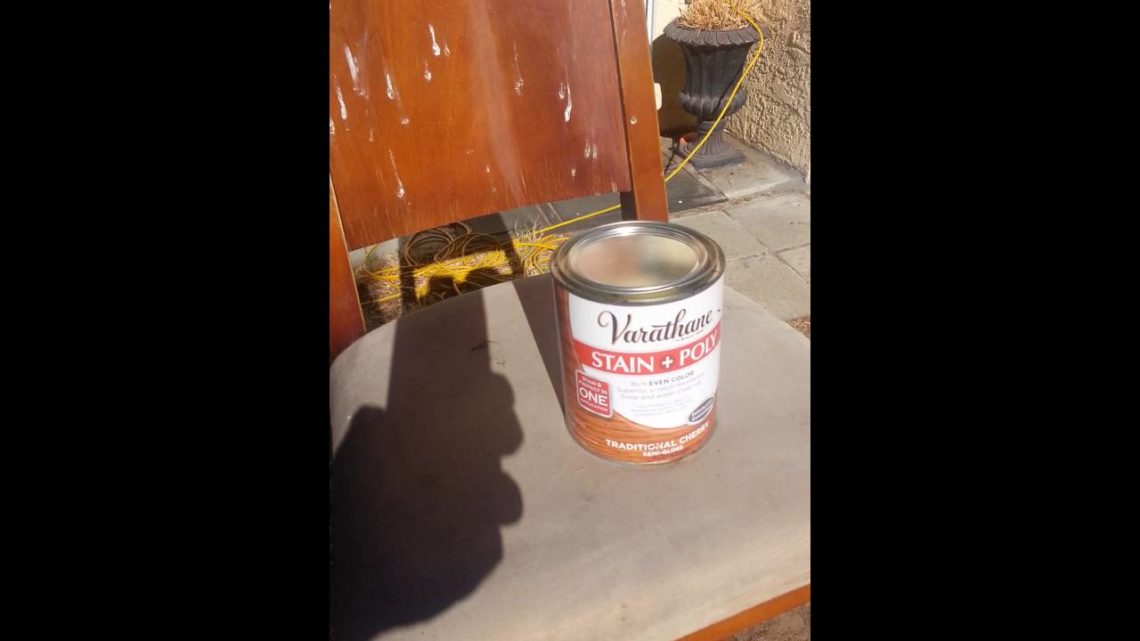How long does stain need to dry before applying Poly?